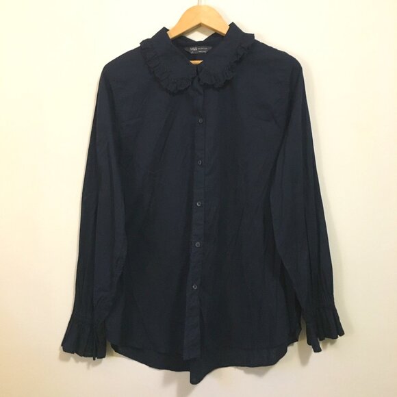 100% Cotton Poet Style Button Down Dress Shirt - Picture 1 of 16